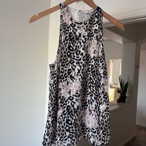 Joie silk Animal Print Sleeveless Blouse